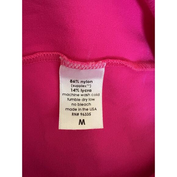 Susana Monaco Hot Pink Stretch Scoop Back Dress - Medium Bodycon Y2K Party $178 - Picture 3 of 8